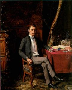 Jeune Homme Dans Son Interieur by Jules Joseph Lefebvre