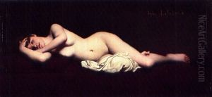 A Reclining Nude by Jules Joseph Lefebvre