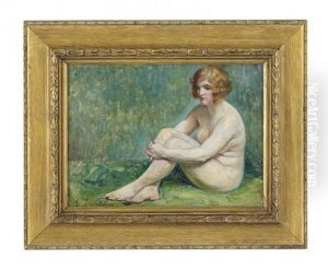 Study Of Two Nudes by Maurice Jean Lefebvre