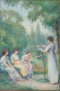 Esquisses De Plage, Nus Et Personnages (5 Works) by Maurice Jean Lefebvre