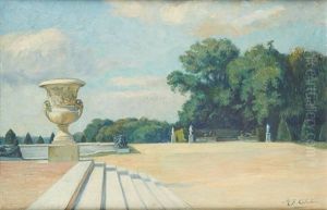La Terrasse De Versailles by Maurice Jean Lefebvre