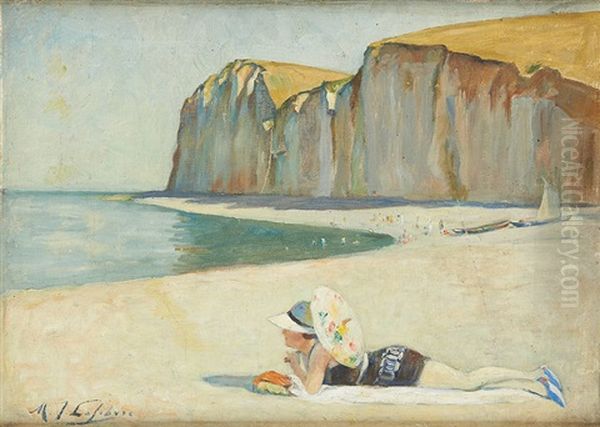 Elegante Sur La Plage D'etretat - view 1
