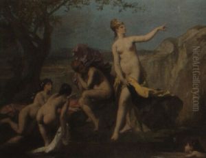 Diana At The Bathing Place by Adolphe Rene Lefevre