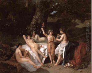 Scene De Bacchanale by Adolphe Rene Lefevre