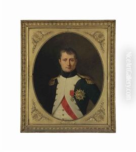 Portrait Of Emperor Napoleon (1769-1821), Half-length, As Colonel Of The Foot Grenadiers Of The Imperial Guard, Wearing The Cross... by Robert Jacques Francois Faust Lefevre