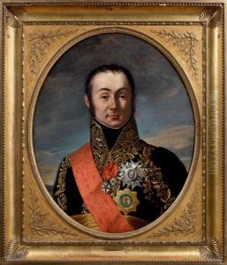 Portrait Du Marechal Oudinot, Duc De Reggio (collab. W/studio) by Robert Jacques Francois Faust Lefevre