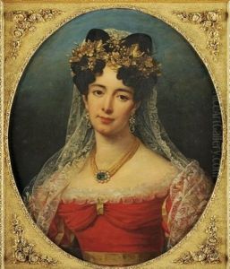 Portrait De Sophie Louise Alexandrine Michault, Vicomtesse De Saint Mars, Nee Weltner