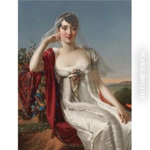 Portrait Of A Woman In A Landscape