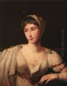 Portrait En Buste De Pauline Bonaparte, Princesse Borghese, Duchesse De Guastalla by Robert Jacques Francois Faust Lefevre