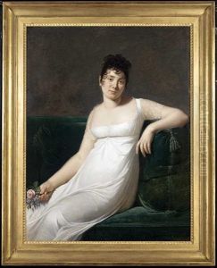 Portrait Of A Lady (countess Sala?) by Robert Jacques Francois Faust Lefevre