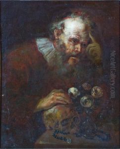 Filosofo In Meditazione (vanitas) by Pietro Bellotti
