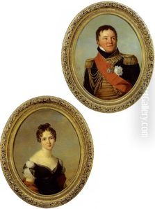 Portrait Du General Comte Walther (+ Portrait De Son Epouse, Dame D'honneur De Josephine; Pair)