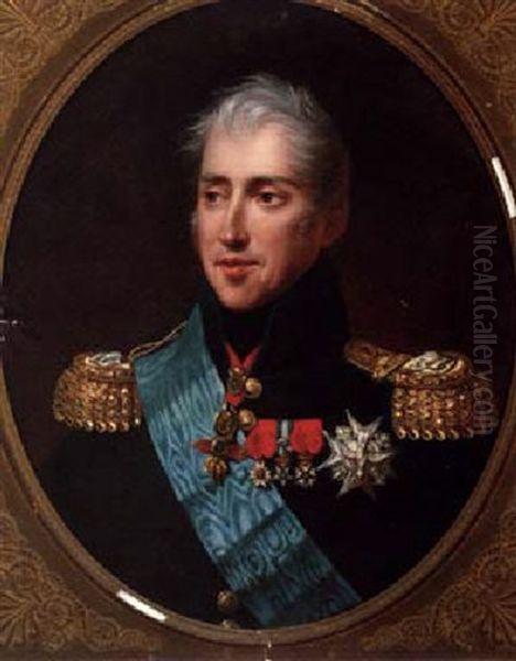 Portrait Of A Gentleman In Military Uniform, Wearing Medals - view 1