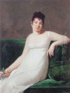 Portrait Of Countess Sala Holding A Small Bouquet Of Flowers