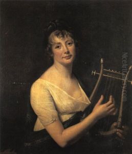 Portrait D'une Dame, Vetue A La Grecque, Jouant De La Lyre by Robert Jacques Francois Faust Lefevre