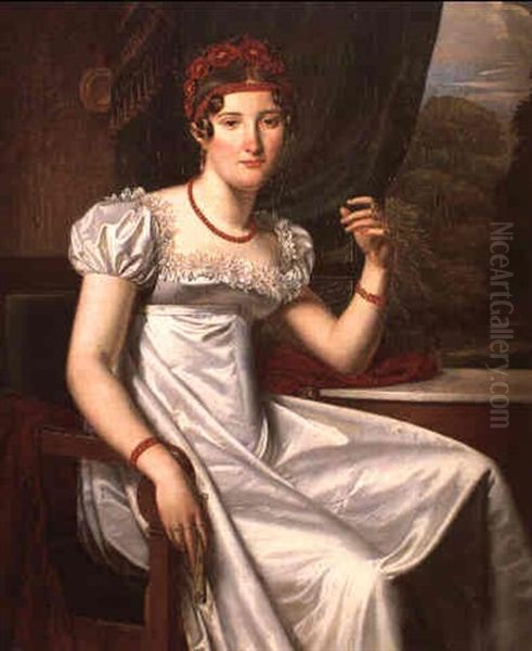 Portrait De Jeune Femme Assise - view 1