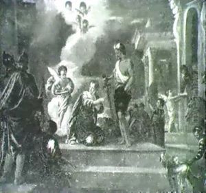 Le Martyre De Sainte Ursule by Rolland (Rolland de Venise) Lefevre