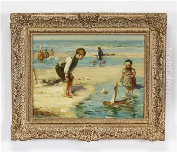 Children At The Beach - view 1