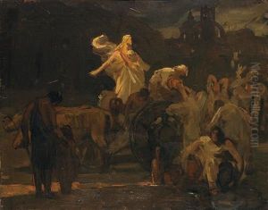 Les Vestales Fuyant Rome by Jean Lefort