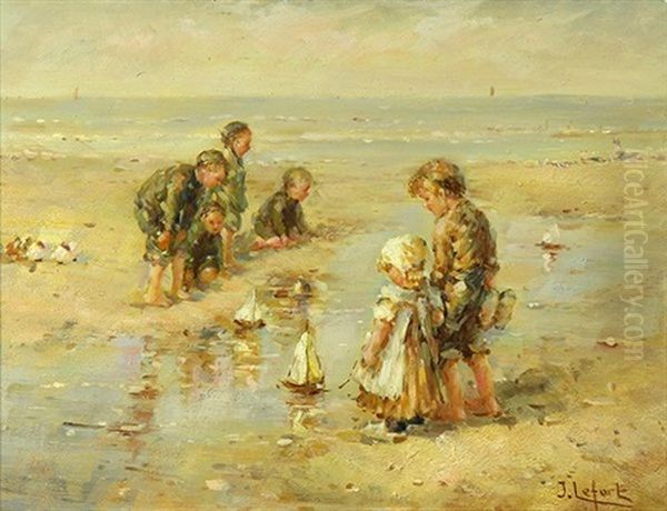Children Playing On The Beach - view 1