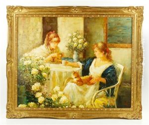 Two Girls On Terrace Two Girls On Terrace