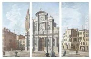 The Church Of Santa Maria Del Giglio, Venice by Bernardo Bellotto