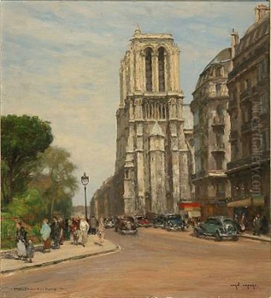 Notre Dame - Et Rue Lagrange, Paris - view 1