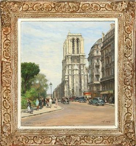 Notre Dame Et Rue Lagrange, Paris - view 1