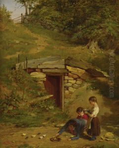 Feeding Chicks by Albert (Fitch) Bellows