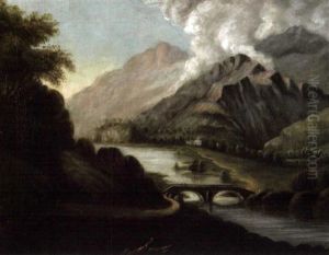 Paysage Au Pont by Joseph Legare
