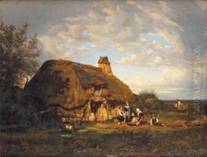 Chaumiere Pres De Locmine (morbihan Chaumiere Pres De Locmine (morbihan