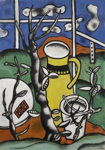 Le Vase Jaune Dans Un Paysage by Fernand Leger