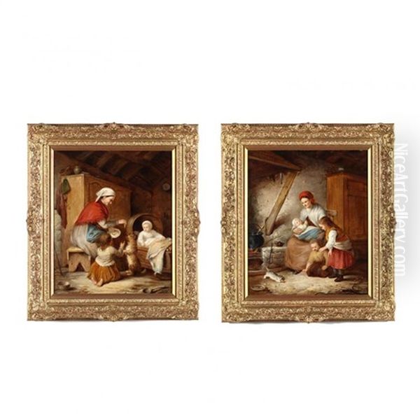 Pair Of Victorian Genre Paintings - view 1