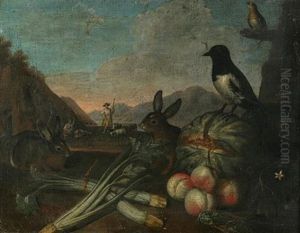 Still Life With Fruit And Animals by Giacomo Legi