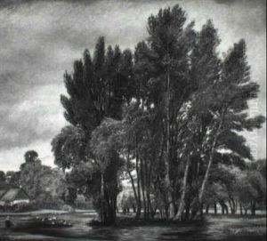 Grose Baumgruppe Im Dorfe by Wilhelm Legler