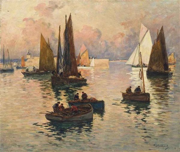 Fishing Boats At Dusk, Concarneau - view 1