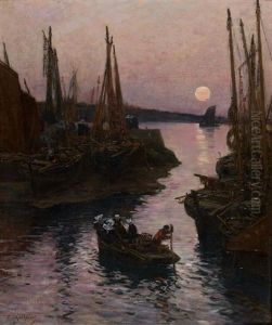 Marine Au Couchant by Fernand Marie Eugene Legout-Gerard