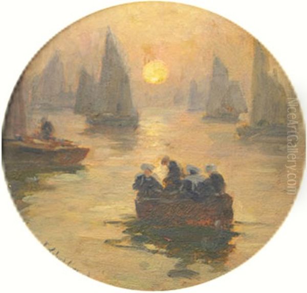 Retour De Peche Soleil Couchant - view 1
