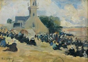 Pardon En Bretagne by Fernand Marie Eugene Legout-Gerard