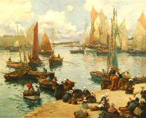Retour De Peche Sur Les Quais A Concarneau