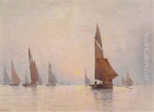 Retour De Peche Au Clair De Lune by Fernand Marie Eugene Legout-Gerard