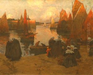 Concarneau, Retour De Peche L'attente Des Bretonnes