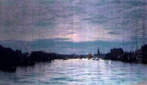 Le Port D'amsterdam by Fernand Marie Eugene Legout-Gerard