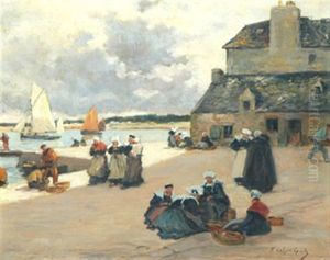 Concarneau Les Bretonnes Sur Le Quai