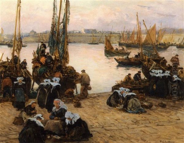 Le Dechargement De La Peche A Concarneau - view 1