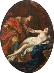 Tarquinius Und Lucretia by Antonio Bellucci