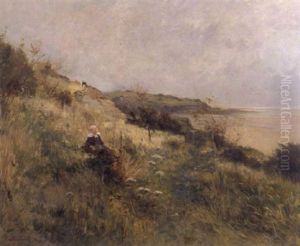 Bretonne En Bord De Mer by Fernand Marie Eugene Legout-Gerard