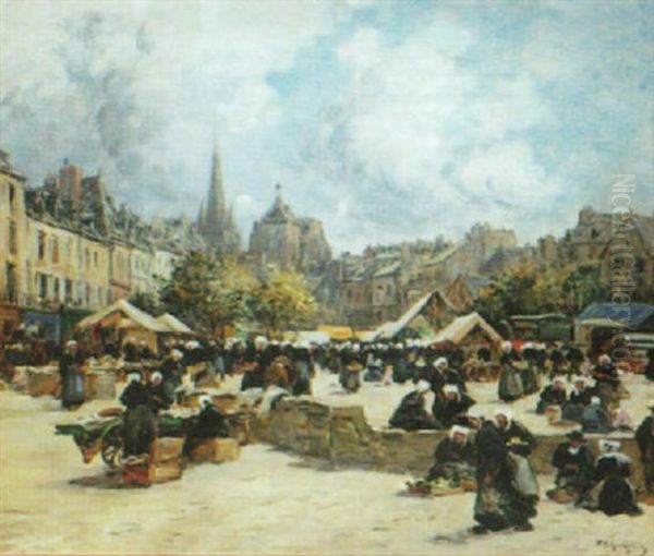 Place Du Marche En Bretagne A Guingamp - view 1