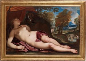 Arcaian Landscape With Diana by Antonio Bellucci
