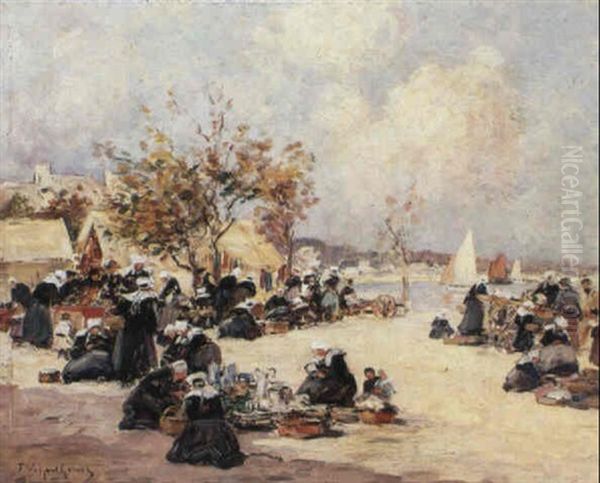 Scene De Marche A Concarneau - view 1